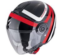 Scorpion EXO-City II Riva Jet Helmet, black-red, size S for Men