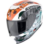 Scorpion EXO JNR Air The4Elements Kids Helmet, white-blue-orange, size L