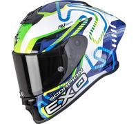 SCORPION SCORPION - Helmet Exo-R1 Evo II Air Cornering White / Blue / Green S