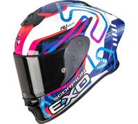 SCORPION SCORPION - Helmet Exo-R1 Evo II Air Cornering White / Blue / Pink XL