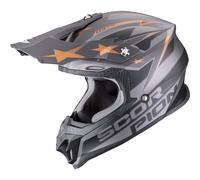 Scorpion VX-16 Evo Air Patriot Motocross Helmet, black-grey-orange, size S for Men