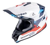 Scorpion VX-16 Evo Air Rod Motocross Helmet, white-red-blue, size L for Men