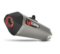 Scorpion Serket Taper Satin Titanium Oval Exhaust - Kawasaki NINJA 300 System 2012 - 2017
