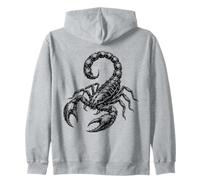 Scorpion Spiked Tail Punk Metal Arachnid Zip Hoodie