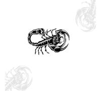 Scorpion Temporary Tattoo Stickers On The Back Of The Hand, Semi-permanent Waterproof And Lasting For 1-2 Weeks, Fake Tattoos(1pcs)