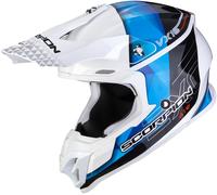 Scorpion VX-16 Air Gem Motocross Helmet, white-blue, size XL for Men