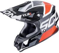 Scorpion VX-16 Evo Air Analog Motocross Helmet, black-white-red, size XL for Men