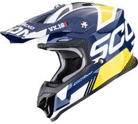 Scorpion VX-16 Evo Air Analog Motocross Helmet, white-blue-yellow, size L for Men