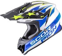 Scorpion VX-16 Evo Air Patriot Motocross Helmet, blue/white/yellow, size XL (61/62)