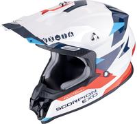 Scorpion VX-16 Evo Air Rod Motocross Helmet, white/red/blue, size XS (53/54)