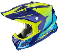 Scorpion VX-22 Air Attis Motocross Helmet, blue-yellow, size L for Men