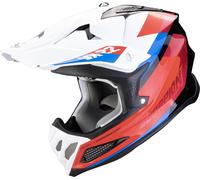 Scorpion VX-22 Air Beta Motocross Helmet, white-red-blue, size XS for Men