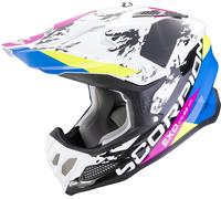 Scorpion VX-22 Air CX Motocross Helmet, black-white-blue, size S for Men