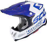 Scorpion VX-22 Air Updown Motocross Helmet, white-blue, size XL for Men