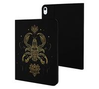 Scorpion with Lotuses Mandala Stylish Tablet Case Leather Protective Cover Compatible with IPad/ipad Air5/air4 (10.9in) /ipad Pro 2018(11in)