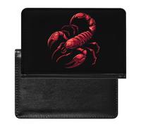 Scorpions Red Logo Passport Holder Cover Wallet Card Case with Vaccine Card Slot Travel Accessories for Women Men