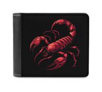 Scorpions Red Logo PU Leather Wallets Stylish Bifold Wallet Slim Front Pocket Credit Card Holder for Women Men