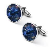 Scorpions Universes Galaxys Round Cufflinks for Men Classic Cuff Links Jewellery for Wedding Business Party