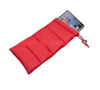 scosao Thermal Cell Phone Pouch Case, Down Phone Sleeve for Camping Prevents Freezing, Extends Battery Life, Outdoor Warm Mobile Protection Case Bag for iPhone,Samsung Galaxy,Red