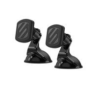 Scosche Extra Strength Magnetic Mount Phone Holders for Your Car Dashboard/Windshield, Cell Phone Holder with with 360° Rotation, Thick Metal Plate for Large iPhone and Android Devices, 2-Pack