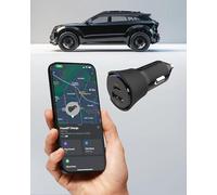 Scosche FoundIT Charge 32W Car Charger, Multi-Port Cigarette Lighter Adapter with 20W USB-C Fast Charging & 12W USB-A Port, Built-in Locator Compatible with Apple Find My & Android Find Hub