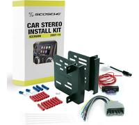 Scosche ICCR6BN Complete Double DIN Stereo Installation Kit for Select Non-Amplified 2007-20 Chrysler, Dodge, Jeep, Mitsubishi, RAM and VW Vehicles - See Fit Guide in Images to Verify Your Vehicle
