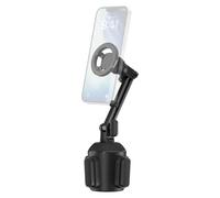 Scosche MagicMount Cup Holder Phone Mount with MagSafe, Adjustable Magnetic Car Mount with Stable Base and Flexible Arm, Compatible with PopSockets, iPhone 17 16 15 14 13, Includes MagSafe Ring