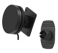 Scosche MagicMount Elite Qi2 Wireless MagSafe Car Mount Charger, 25W Magnetic Cell Phone Holder for Car with AMPS Mounting Plate and 3M Adhesive Dashboard Adapter Compatible with iPhone, Samsung