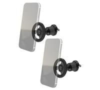Scosche MagSafe Car Mount Vent, Phone Holders for Your Car with Strong Magnetic Hold and Secure Twist-Lock Vent Clip, Rotatable Car Phone Holder for iPhone 17 16 15 14, Includes Magnetic Ring, 2-Pack