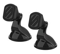 Scosche MMWSM-2PKXCES0 MagicMount Select Magnetic Phone, GPS, or Tablet Suction Cup Car Cell Phone Holder, 360 Degree Adjustable Head, StickGrip Suction Cup Phone Car Mount, Black (Pack of 2)
