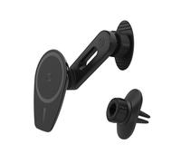 Scosche MPMSODVM-SP MagicMount Pro MS 4-in-1 Magnetic Dashboard/Windshield/Vent Car Mount with Adjustable Swing-Arm, Cell Phone Holder, Compatible with iPhone 16/15/14/13/12 Series and MagSafe Case