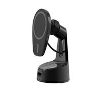 Scosche MPQ6 Magnetic Phone Holder for Car Dashboard/Windshield, 15W Wireless Fast Car Charger Stand, Hands Free Cell Phone Mount Compatible with iPhone 17/16/15/14/13/12 Series & MagSafe Case