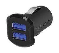 reVOLT 12W Dual USB Car Charger, Black One Size