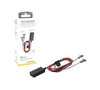 SCOSCHE Universal 5.ft USB Hardwire Kit with 18W USB-A QC 3.0 Port and 12V Quick Connectors UHWKQC3-SP