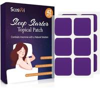 Scosvvi Sleep Patches for Adults: 42 Pcs Extra Strength Plant-Based Sleep Aid with Lavender & Chamomile - Non-Habit Forming Nighttime Patch for Relaxation & Restful Sleep - 8-Hour Time Release