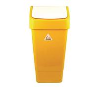 SYR Swing Bin 11155 CC080 - Yellow 50L Polypropylene, 710x330x320mm