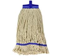 Scot Young L885 Kentucky Mop Head, 16 oz., Cotton, Blue | Abundant yarn fibers absorb liquid rapidly and trap dirt, making it ideal for high-traffic commercial floor cleaning.