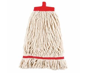 Scot Young SYR Kentucky Mop Head in Red Made of Loop Cotton Colour Coded