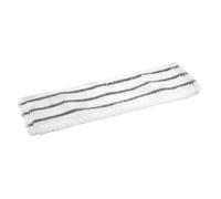 Scot Young SYR Microfibre 400mm Flat Mop Head Green | Lifts stubborn dirt from hard floors in commercial kitchens or wards, machine washable for rapid hygienic reuse.