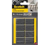 Scotch 0 Ultra Resistant Felt Pads SP84A84, Adhesive, 35 x 24 mm, Pack of 8, White, Grey