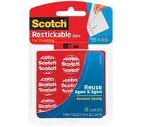 Scotch 25.4mm x 25.4mm Restickable Dots (Pack of 18)