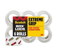 Scotch 3M Box Lock Shipping Packaging Tape: 1.88 in. x 54.6 yds. (Clear) / 6-Pack