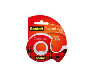 Scotch - 3M Crystal - Adhesive Tape, Transparent, 19 mm x 7.5 m