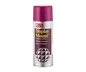 Scotch 3M DisplayMount Permanent Multi-Purpose Spray Adhesive, Transparent, Standard, 1 Can, 400 ml
