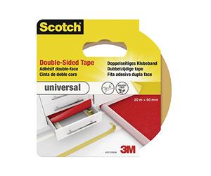 Scotch 42012050 Duct Tape Universal, Double Sided, 50 mm X 20 M, Light Brown