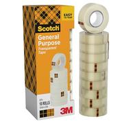 Scotch 508 Transparent Tape, 10 Rolls, 15 mm x 33 m