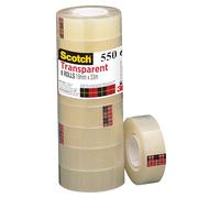 Scotch Economy Transparent Tape 550-8 Rolls - 19 mm x 33 m - General Purpose Clear Tape for School, Home and Office