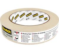 Scotch Basic Masking Tape, 1 Roll, 24 mm x 50 m, Beige - Painters Masking Tape for Indoor Painting and Decorating