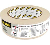 Scotch Basic Masking Tape, 1 Roll, 36 mm x 50 m, Beige - Painters Masking Tape for Indoor Painting and Decorating