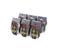 Scotch Box Lock Packaging Tape 48mm x 20.3m Pack of 6 Rolls with Dispensers, Clear